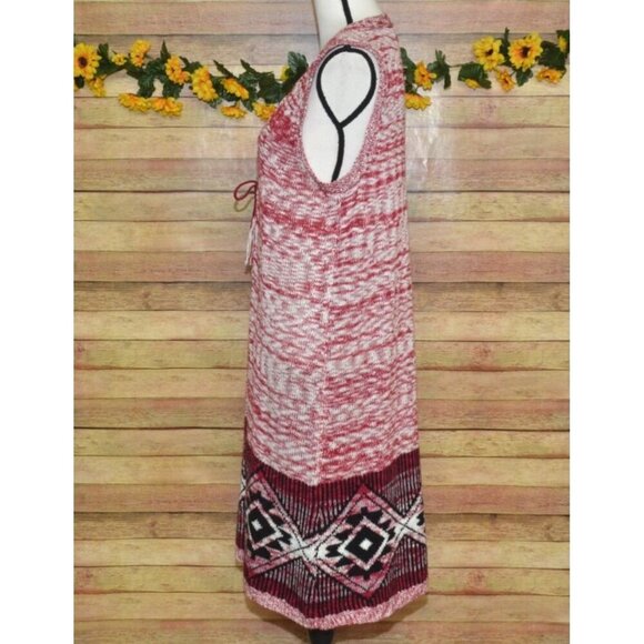Almost Famous Sleeveless Long Cardigan Duster Sweater Size XL Southwest Aztec - Picture 6 of 13